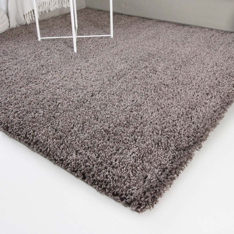 Ebern Designs Aloysia High Pile Shaggy Taupe Rug Wayfair.co.uk